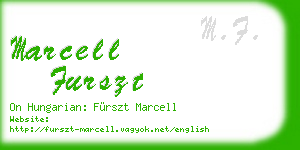 marcell furszt business card