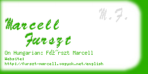 marcell furszt business card